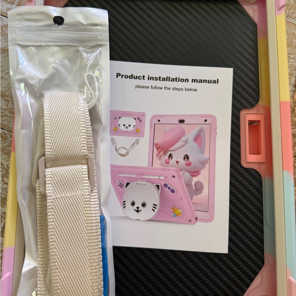 Colorful Cat iPad Tablet Case - Picture 2 of 3